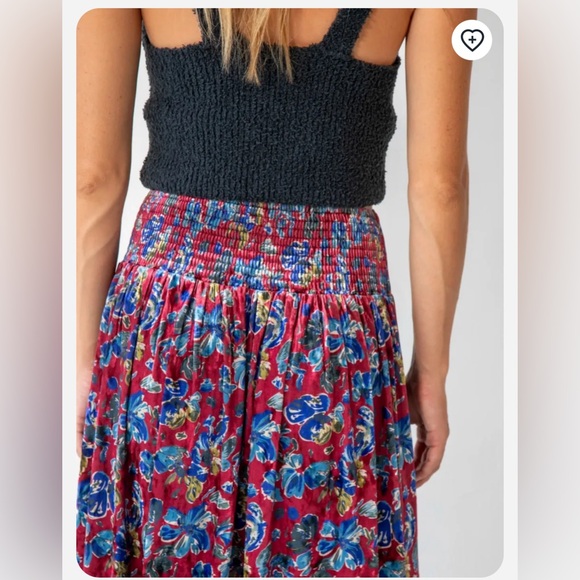 NWT Natural Life Floral Lisa Velvet Maxi Skirt - Sold Out! - Picture 2 of 12